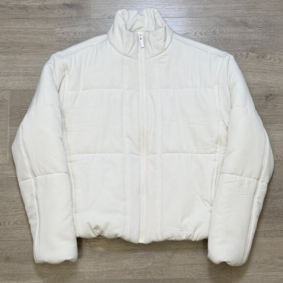 Travis Mathew Mont Blanc Puffer Full Zip Jacket Cloud White Size M - Picture 1 of 5